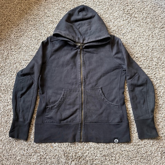 American Giant Sweater Women Size L Full Zip Hooded 100% Cotton Made in USA - Picture 2 of 5